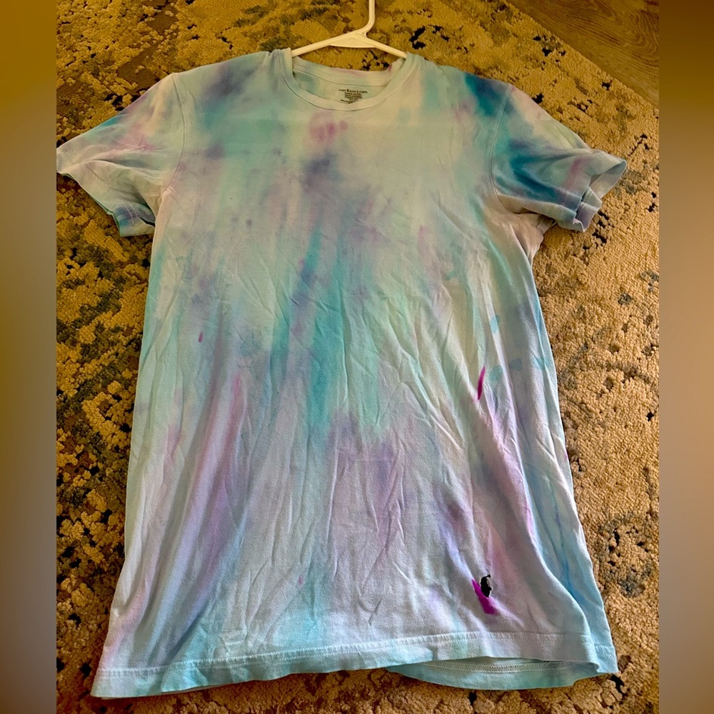 Blue/purple tie dyed t shirt Polo Ralph Lauren small
